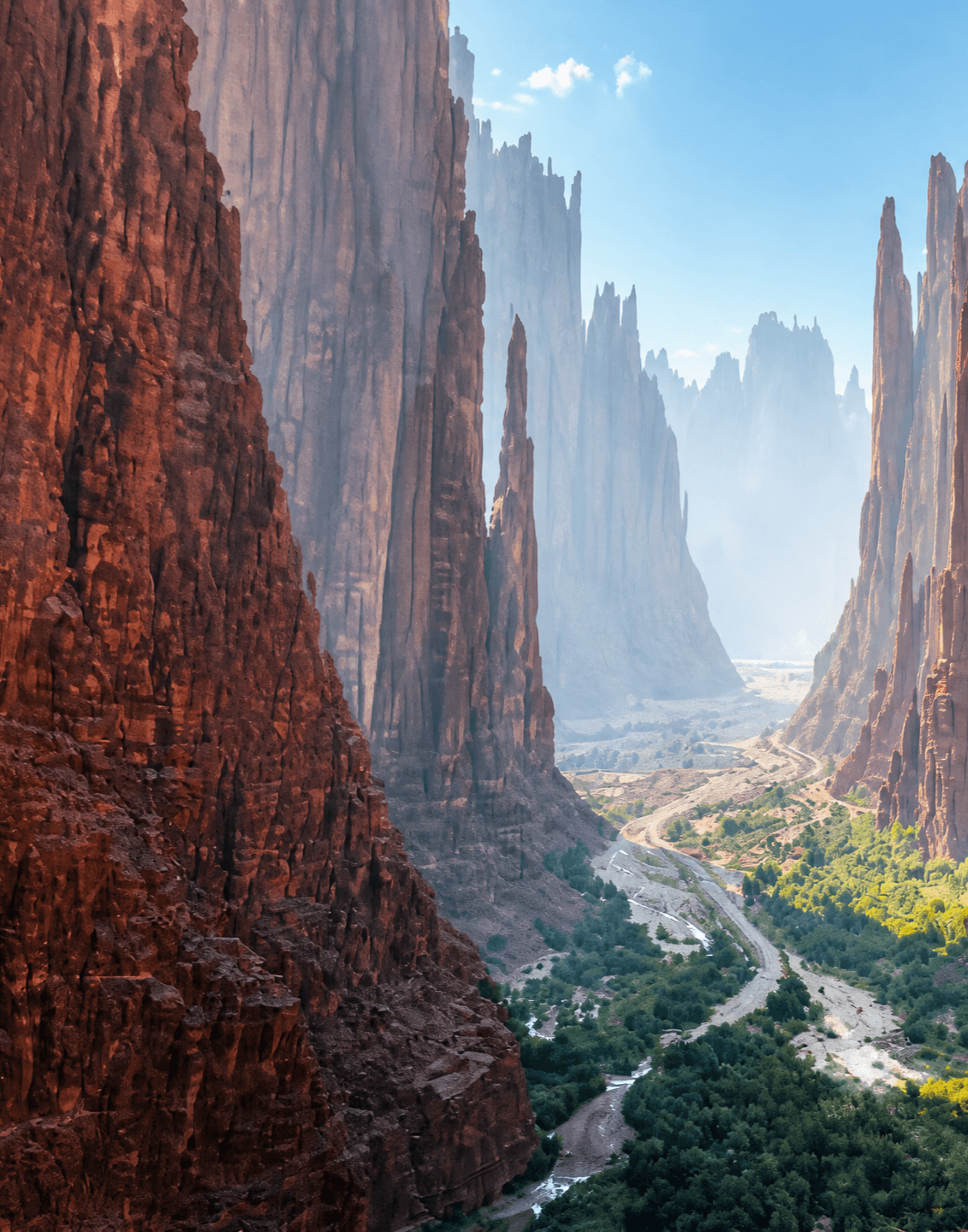 Canyon valley background