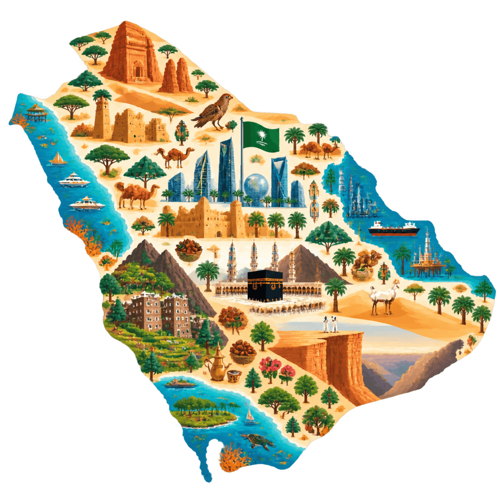 خريطة المملكة العربية السعودية
